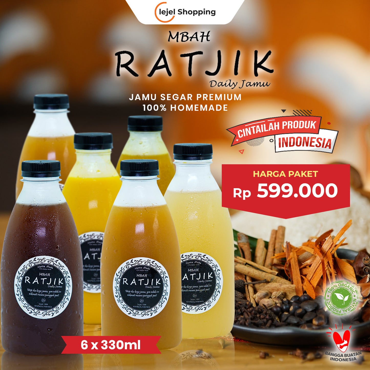 JAMU RATJIK Tradisional Herbal Indonesia Menjaga Stamina & Kesehatan