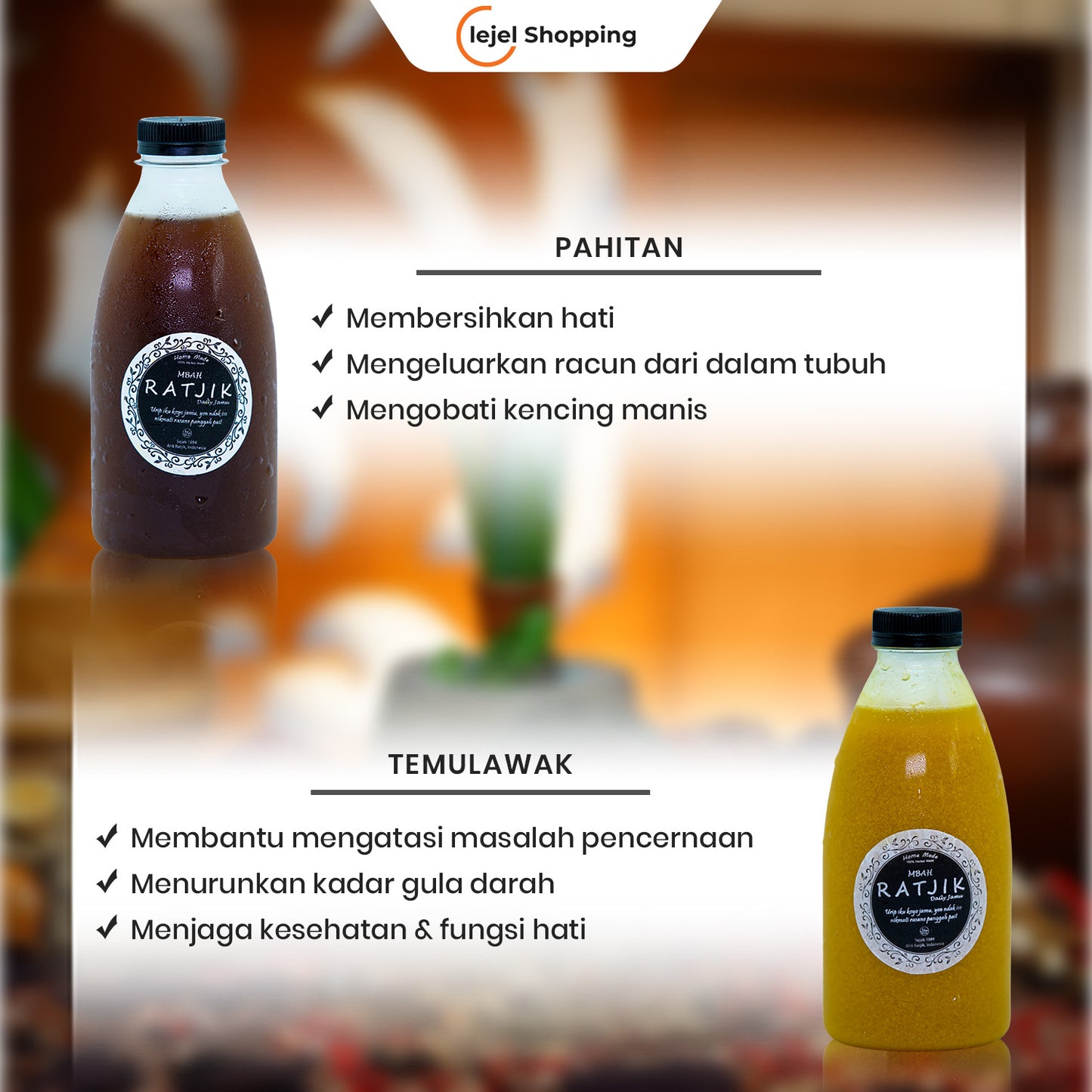 JAMU RATJIK Tradisional Herbal Indonesia Menjaga Stamina & Kesehatan