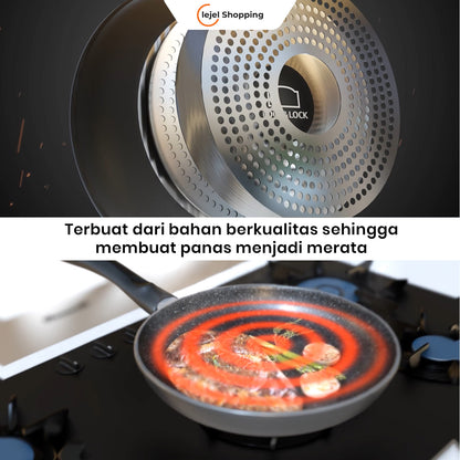 LOCKNLOCK Frying Pan 7 Pcs Anti Lengket Solusi Tepat Untuk Setiap Jenis Masakan, Memasak Lebih Cepat dan Bersih