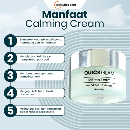 QUICKGLAM Calming Cream 15 gr - Membantu kulit mempertahankan kelembaban & menjaga kulit tetap terhidrasi