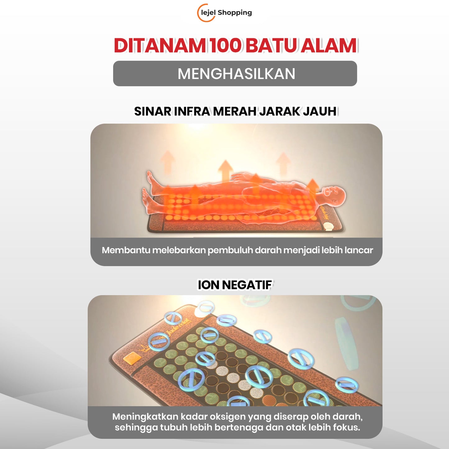 Matras Kesehatan, Terapi Melancarkan Darah & Menurunkan Kolestrol - Royal Jade Mat