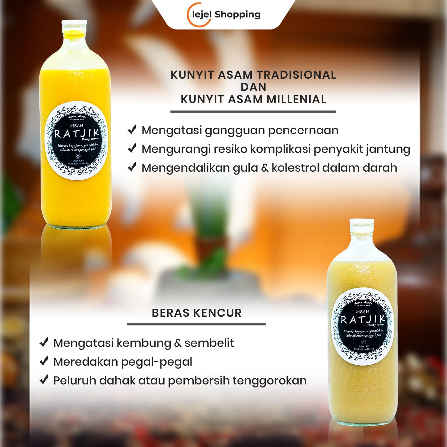 JAMU RATJIK Tradisional Herbal Indonesia Menjaga Stamina & Kesehatan 1 Liter