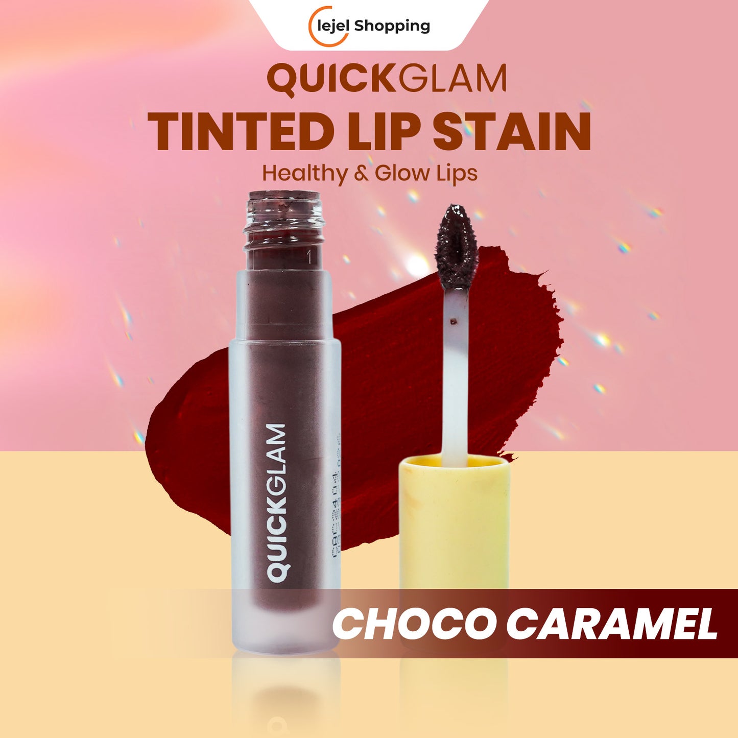 QUICKGLAM Tinted Lip Stain & Lipstick Transferproof Super Ringan Tahan 12 Jam