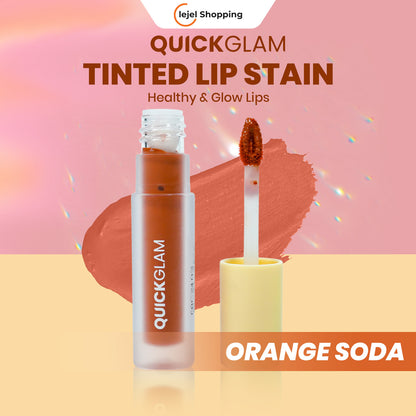 QUICKGLAM Tinted Lip Stain & Lipstick Transferproof Super Ringan Tahan 12 Jam