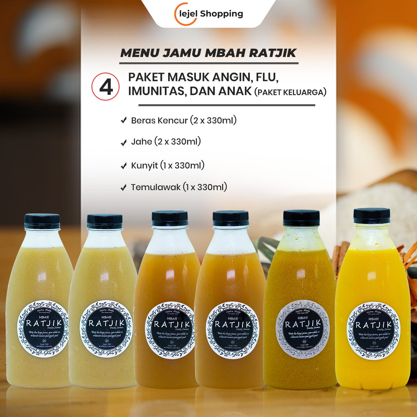 JAMU RATJIK Tradisional Herbal Indonesia Menjaga Stamina & Kesehatan