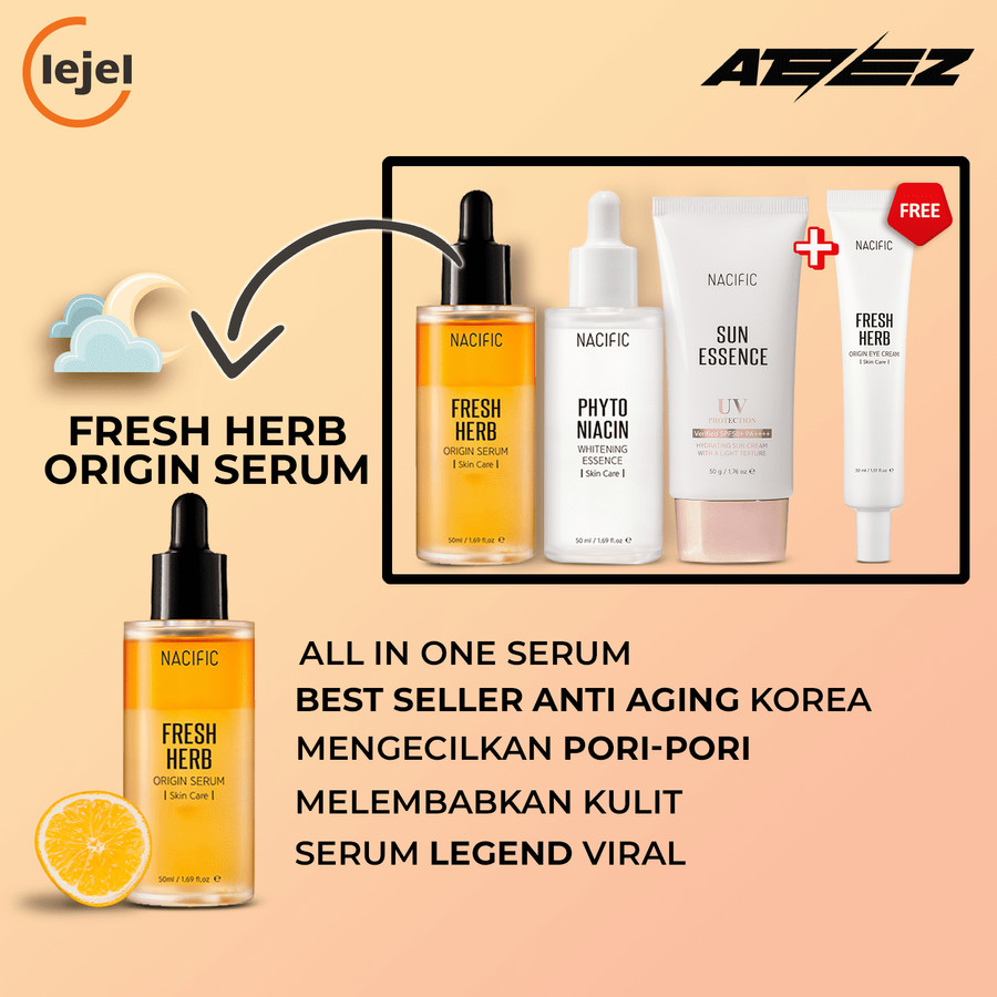 NACIFIC K-GLOWING X ATEEZ SKINCARE ( Serum + Essence + Sun Essence)