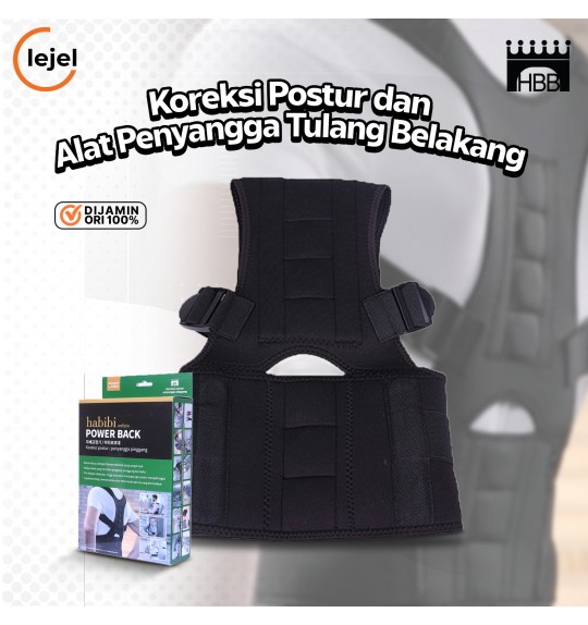 HABIBI Power Back Alat Terapi Postur Tubuh / Alat Penyangga Tulang Belakang Far Infrared Official Lejel Shopping