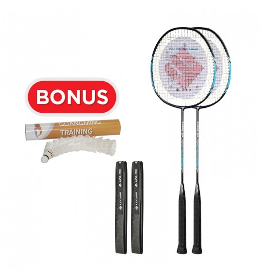 LING-MEI Professional Badminton Racket Double Package
