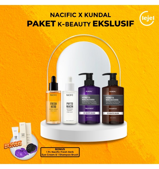 NACIFIC x KUNDAL K-Beauty Serum + Essence + Fragrance Shampoo Complete Package 6pcs