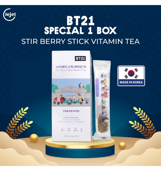 BT21 Special 1 Box Stir Berry Stick Vitamin Tea Limited Product