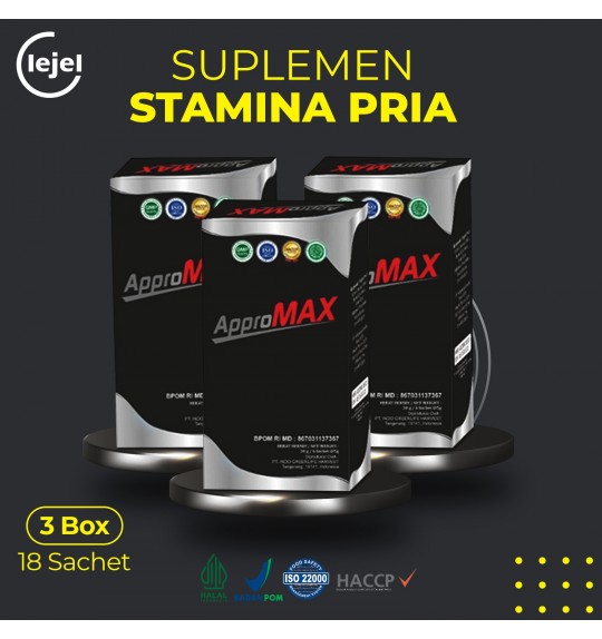 APPROMAX Suplemen Penambah Stamina & Energi 3 Box