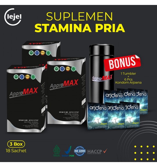 APPROMAX Suplemen Penambah Stamina & Energi 3 Box