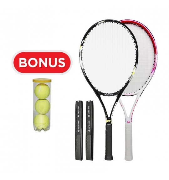 WHIZZ Professional Tennis Racket Double Package