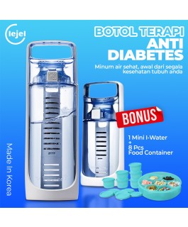 NEW I-WATER Botol Alkali Hydrogen Anti Diabetes Paket 1+1